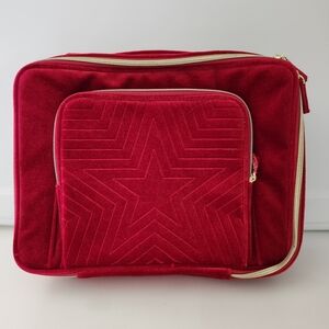 Estee Lauder red velvet holiday cosmetic bag